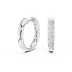 Round Cut Lab Diamond Fancy Hoop Earrings