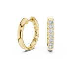 Round Cut Lab Diamond Fancy Hoop Earrings