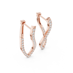 Unique Round Cut Lab Diamond Hoop Earrings