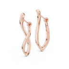 Unique Round Cut Lab Diamond Hoop Earrings