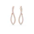 Unique Round Cut Lab Diamond Hoop Earrings