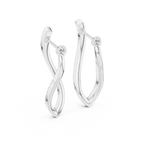 Unique Round Cut Lab Diamond Hoop Earrings