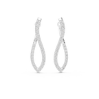 Unique Round Cut Lab Diamond Hoop Earrings