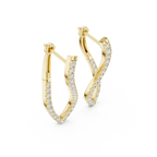 Unique Round Cut Lab Diamond Hoop Earrings