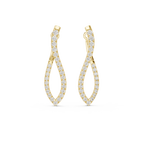 Unique Round Cut Lab Diamond Hoop Earrings