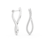 Unique Round Cut Lab Diamond Hoop Earrings