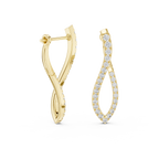 Unique Round Cut Lab Diamond Hoop Earrings