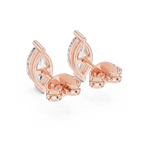 2 Prong Marquise Cut Lab Diamond Stud Earrings