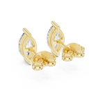 2 Prong Marquise Cut Lab Diamond Stud Earrings