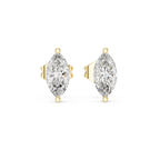 2 Prong Marquise Cut Lab Diamond Stud Earrings