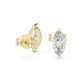 2 Prong Marquise Cut Lab Diamond Stud Earrings