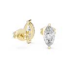 2 Prong Marquise Cut Lab Diamond Stud Earrings