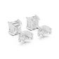 Princess Cut 1 Carat Diamond Stud Earrings