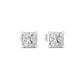 Princess Cut 1 Carat Diamond Stud Earrings