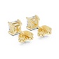 Princess Cut 1 Carat Diamond Stud Earrings