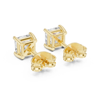 Princess Cut 1 Carat Diamond Stud Earrings