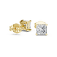 Princess Cut 1 Carat Diamond Stud Earrings
