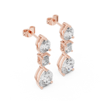 Multi Shape Lab Diamond Drop Dangler Earrings