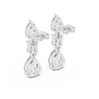 Multi Shape Lab Diamond Drop Dangler Earrings