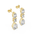 Multi Shape Lab Diamond Drop Dangler Earrings