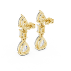 Multi Shape Lab Diamond Drop Dangler Earrings