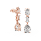 Multi Shape Lab Diamond Drop Dangler Earrings