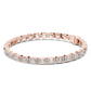 Bezel Set Emerald Cut lab Diamond Tennis Bracelet