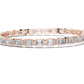 Bezel Set Emerald Cut lab Diamond Tennis Bracelet