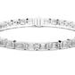 Bezel Set Emerald Cut lab Diamond Tennis Bracelet