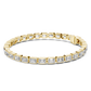 Bezel Set Emerald Cut lab Diamond Tennis Bracelet