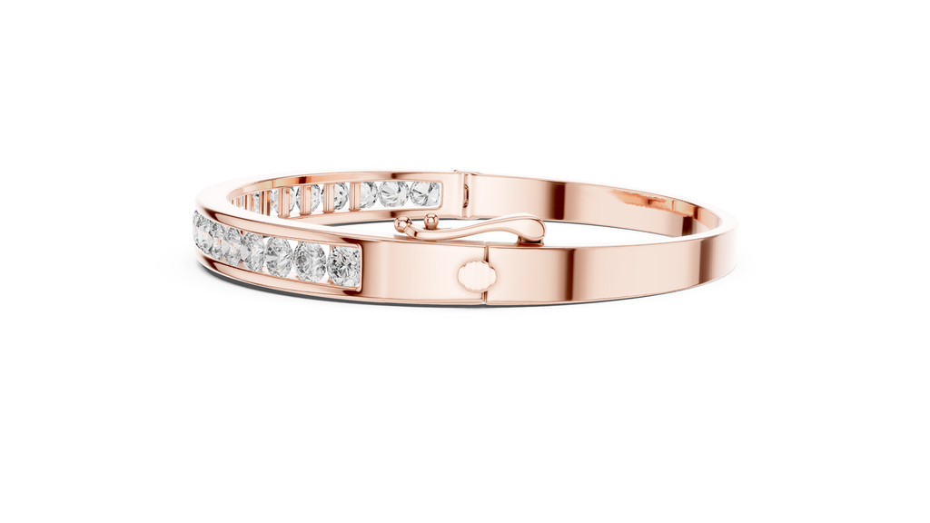 Channel Set Round Lab Diamond Bracelet