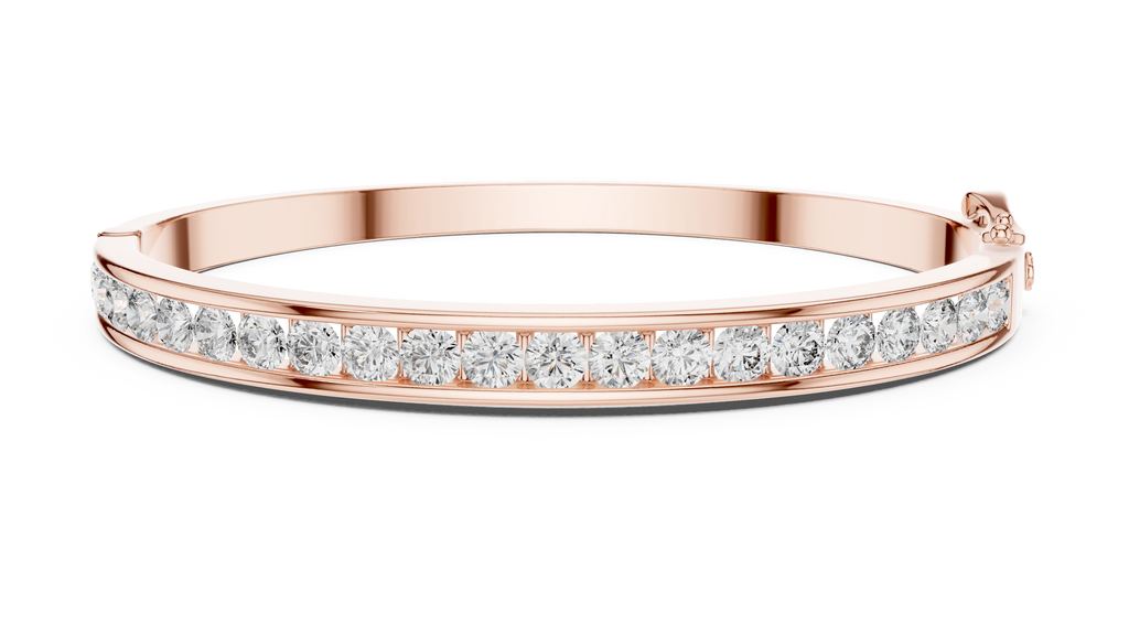 Channel Set Round Lab Diamond Bracelet