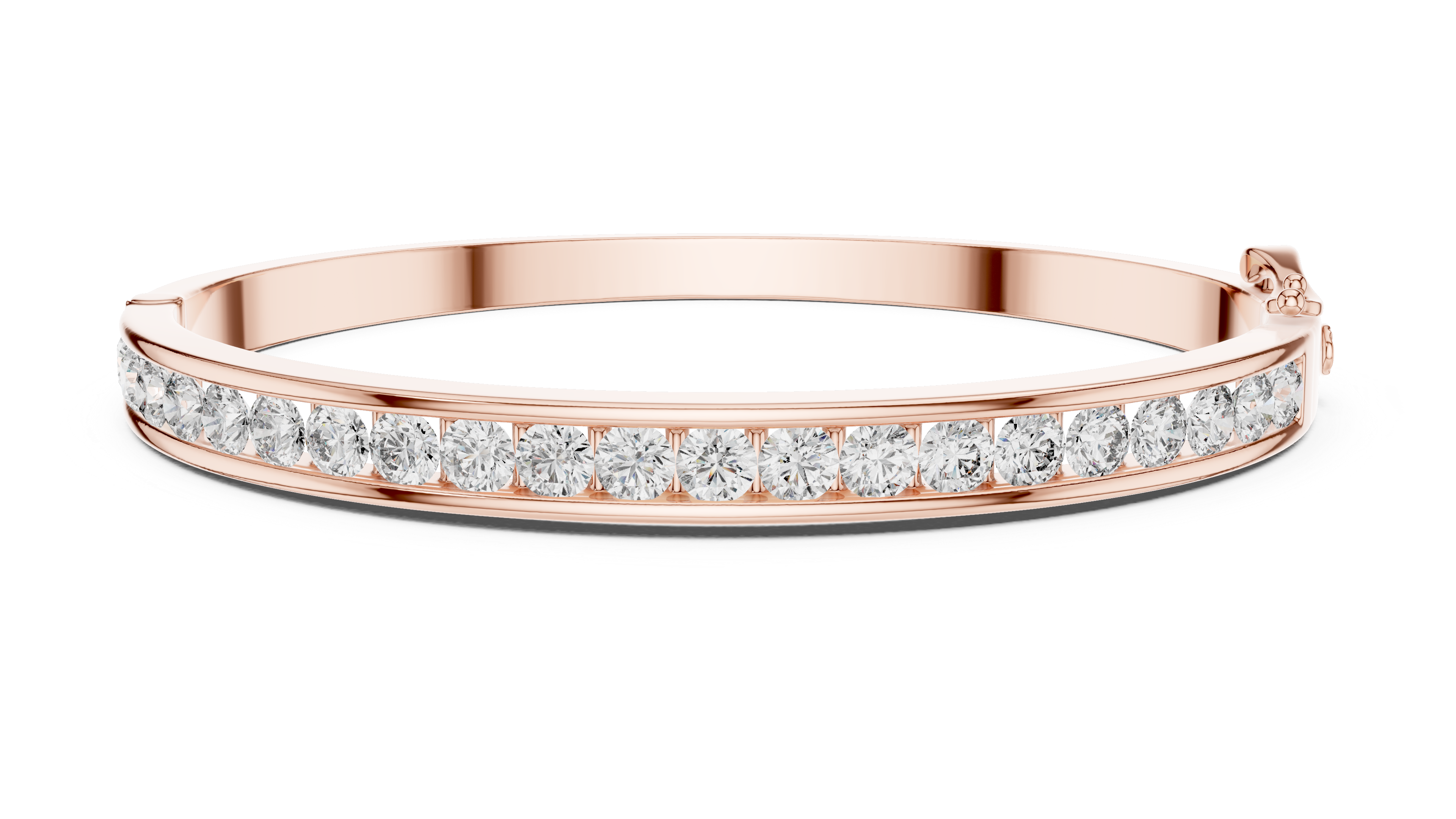 Channel Set Round Lab Diamond Bracelet