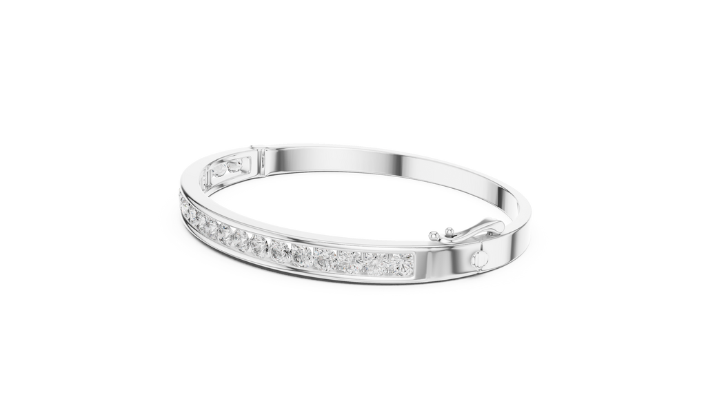 Channel Set Round Lab Diamond Bracelet