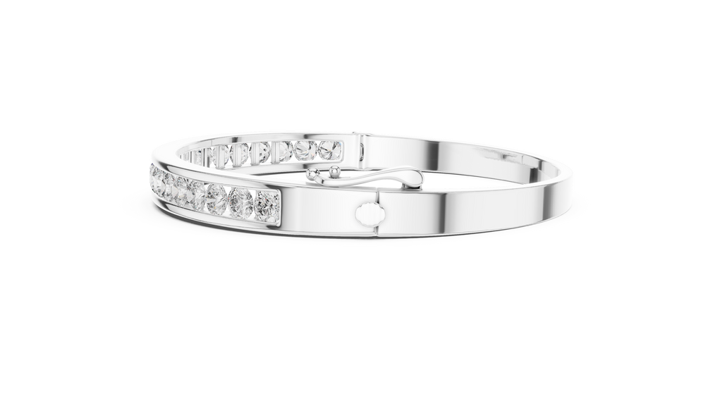 Channel Set Round Lab Diamond Bracelet