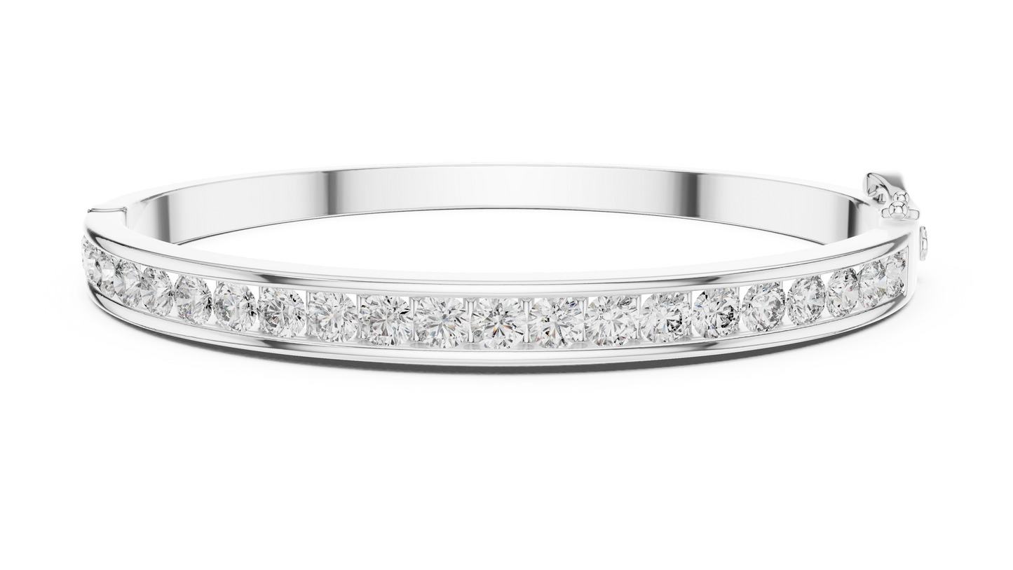 Channel Set Round Lab Diamond Bracelet