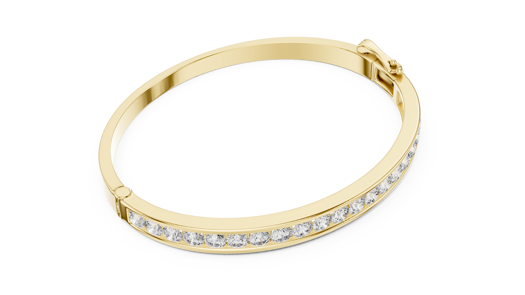 Channel Set Round Lab Diamond Bracelet