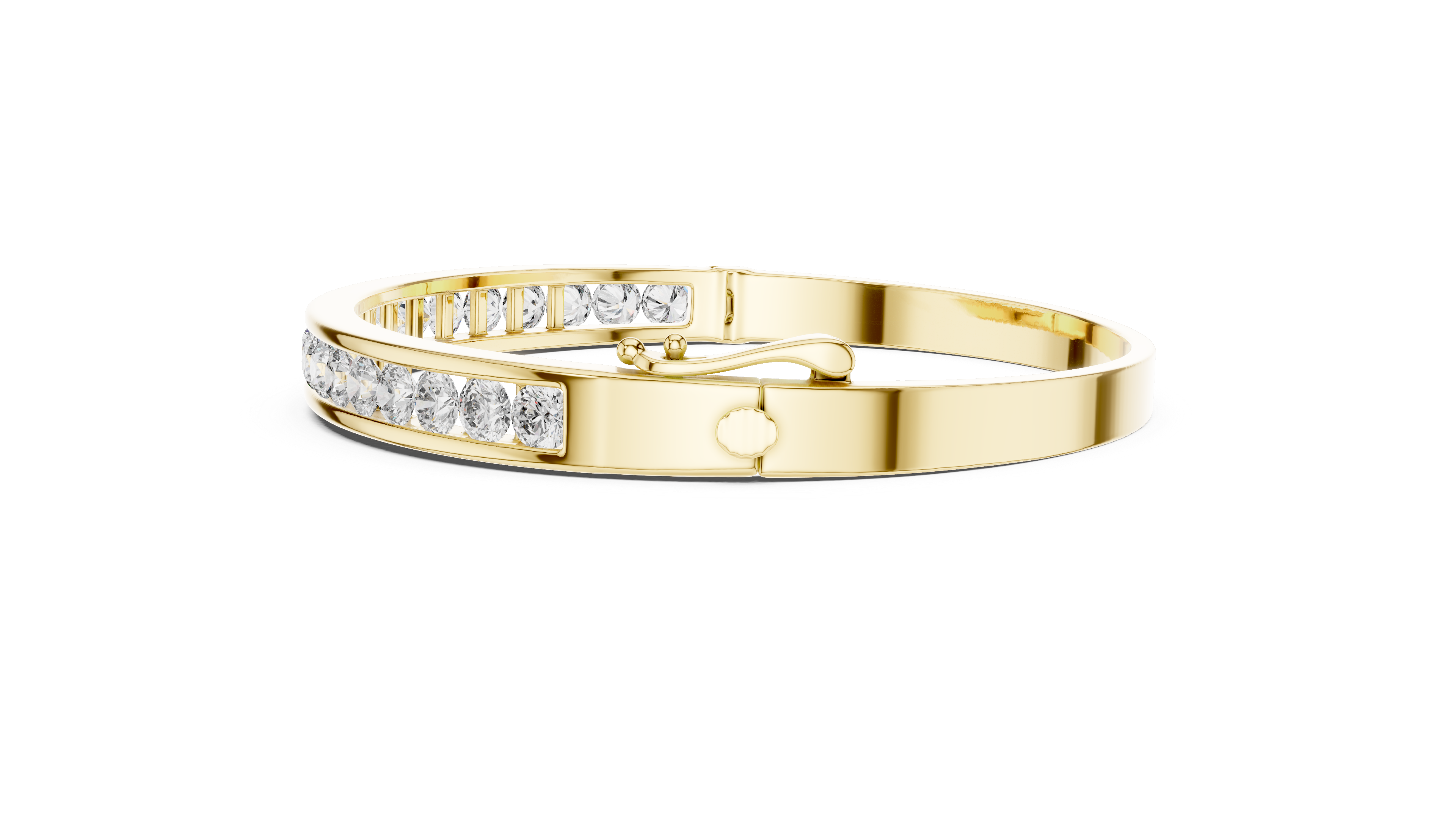 Channel Set Round Lab Diamond Bracelet