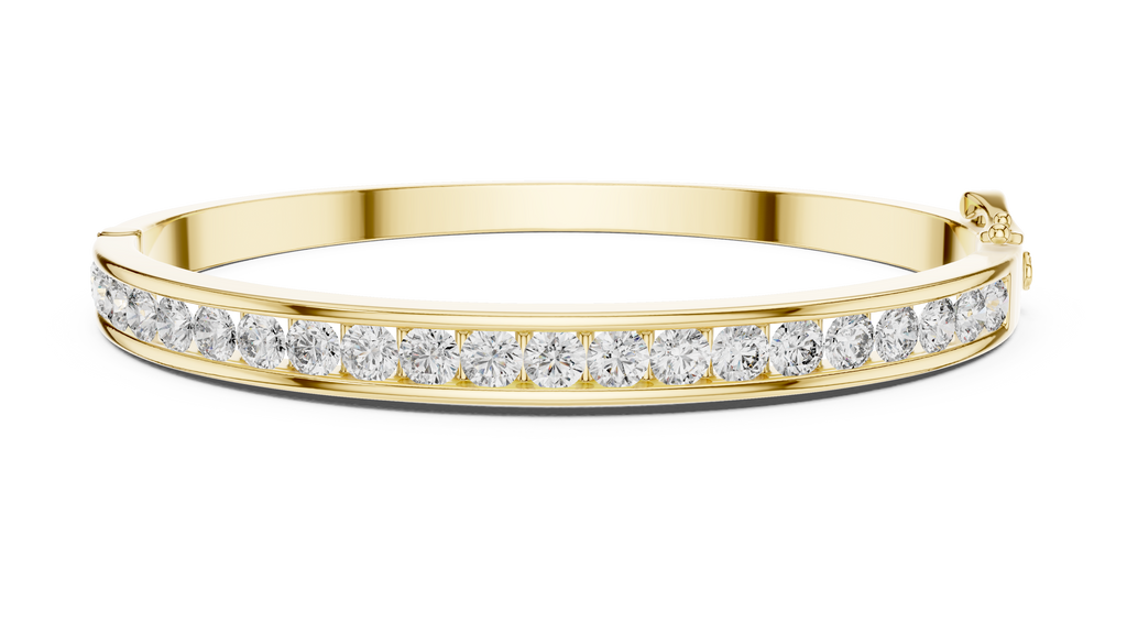 Channel Set Round Lab Diamond Bracelet