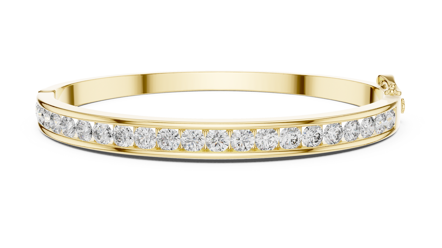 Channel Set Round Lab Diamond Bracelet