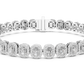 Halo Radiant Cut Lab Diamond Bracelet