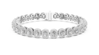 Halo Radiant Cut Lab Diamond Bracelet