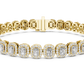Halo Radiant Cut Lab Diamond Bracelet