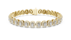 Halo Radiant Cut Lab Diamond Bracelet