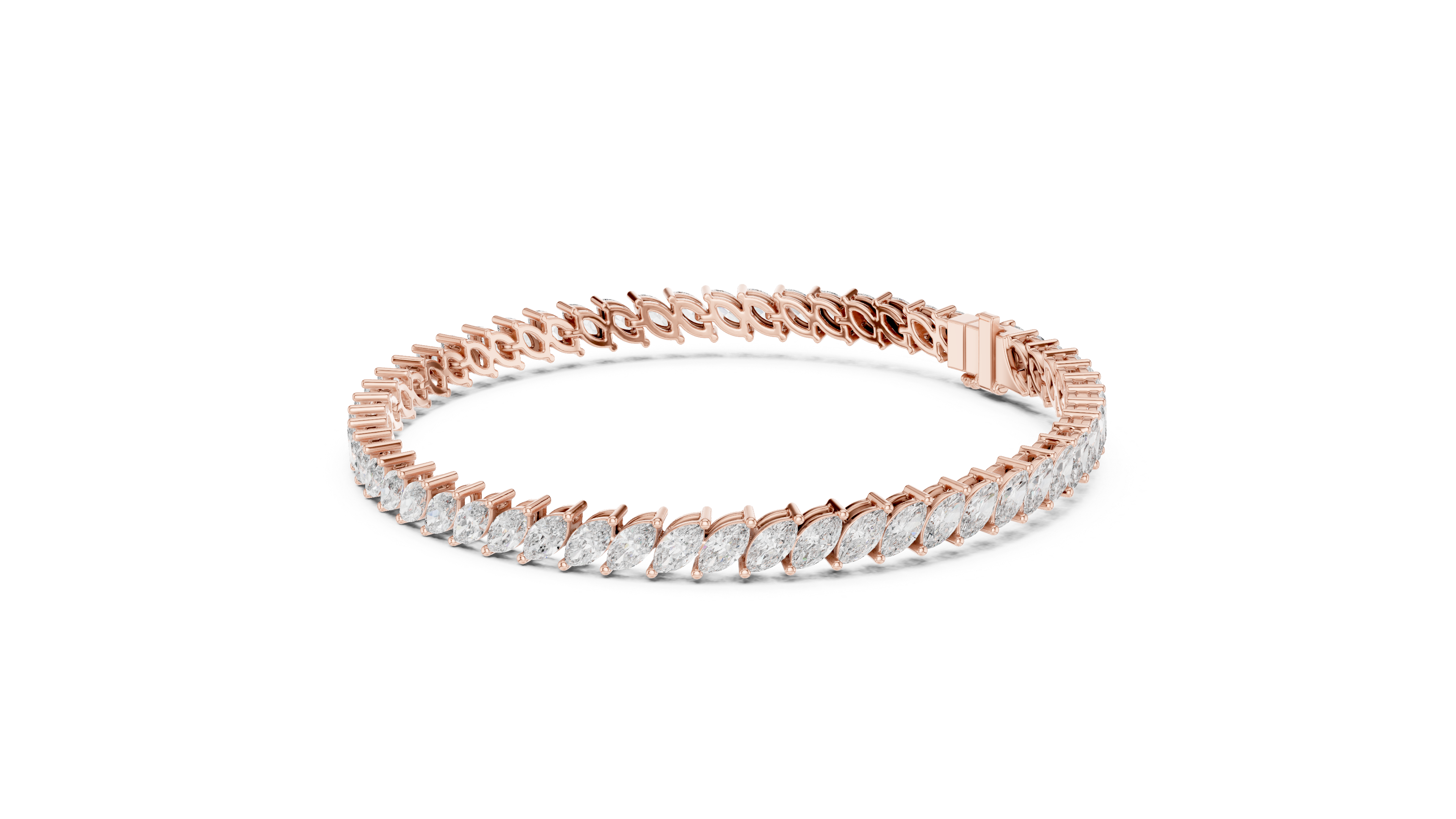 Marquise Cut Lab Diamond Tennis Bracelet