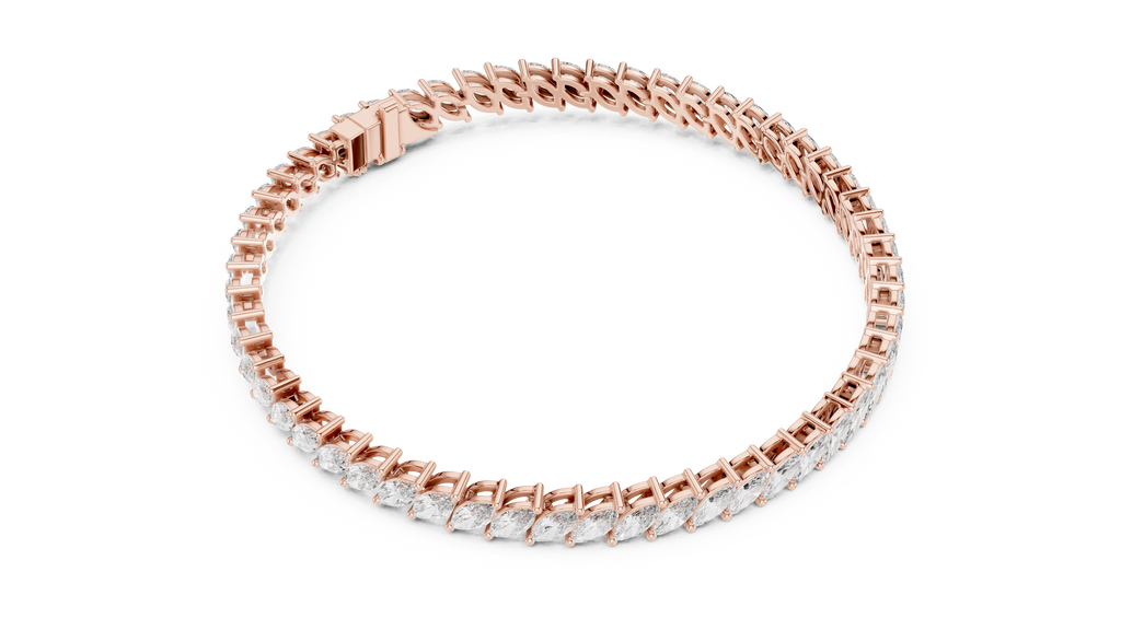 Marquise Cut Lab Diamond Tennis Bracelet