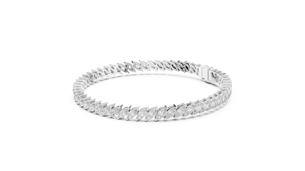 Marquise Cut Lab Diamond Tennis Bracelet