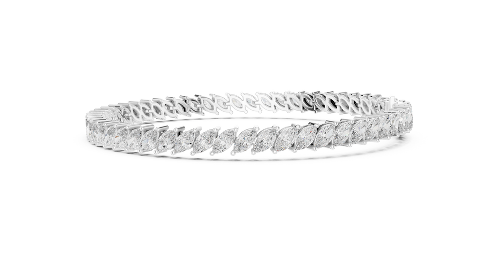 Marquise Cut Lab Diamond Tennis Bracelet