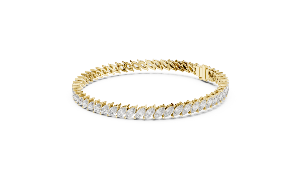Marquise Cut Lab Diamond Tennis Bracelet