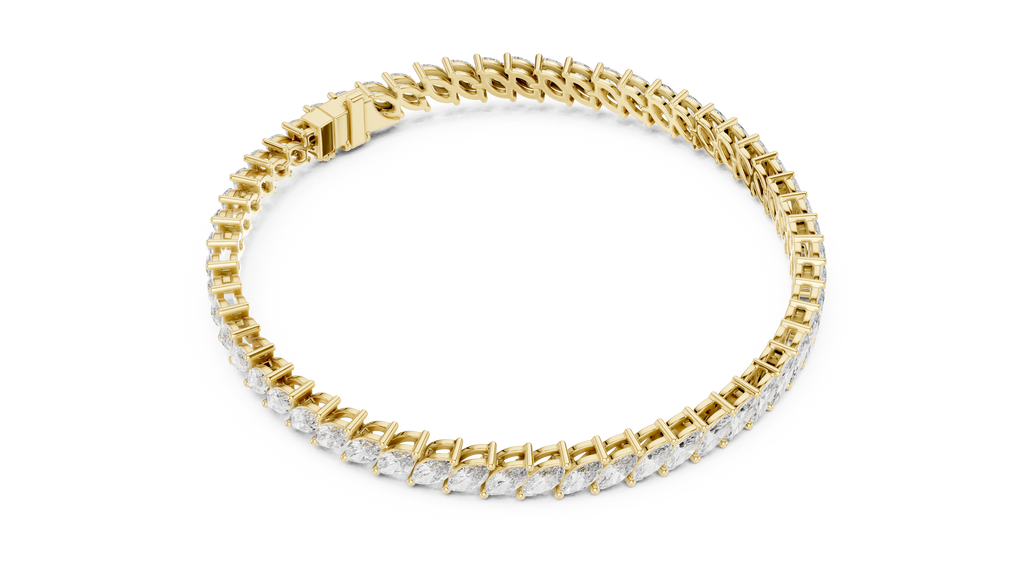 Marquise Cut Lab Diamond Tennis Bracelet